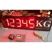 Bảng điện tử led hiển thị khối lượng bằng led 7 đoạn cho nhà máy thép