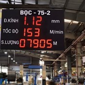Bảng led hiển thị đường kính, tốc độ, số lượng