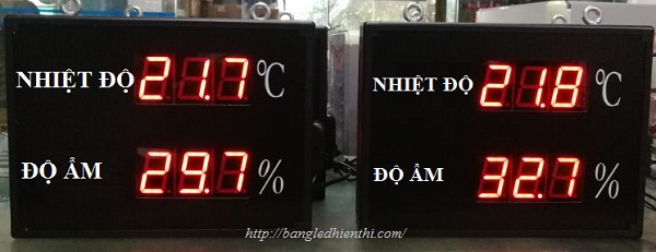 Bảng led hiển thị nhiệt độ độ ẩm 2.3 inch led đỏ