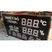 Bảng led hiển thị nhiệt độ độ ẩm 2 mặt khung inox