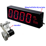 Bảng led hiển thị tốc độ và đo chiều dài bằng encoder
