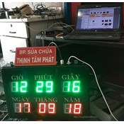 Đồng hồ đồng bộ thời gian NTP bằng bảng led 3 inch cho công ty sản xuất sơn