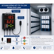 Giám sát nhiệt độ độ ẩm kho lạnh bằng đồng hồ TTP-TH-23M
