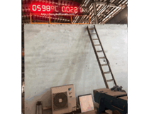 Bảng hiển thị nhiệt độ và khối lượng lắp đặt cho Nhà máy thép